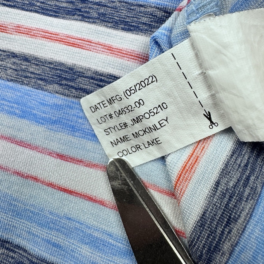 Johnnie-O McKinley Striped Golf Polo Men XL Short Sleeve Stretch Performance - Picture 9 of 10